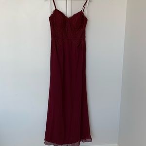 Azazie Cabernet Bridesmaid dress. CABERNET